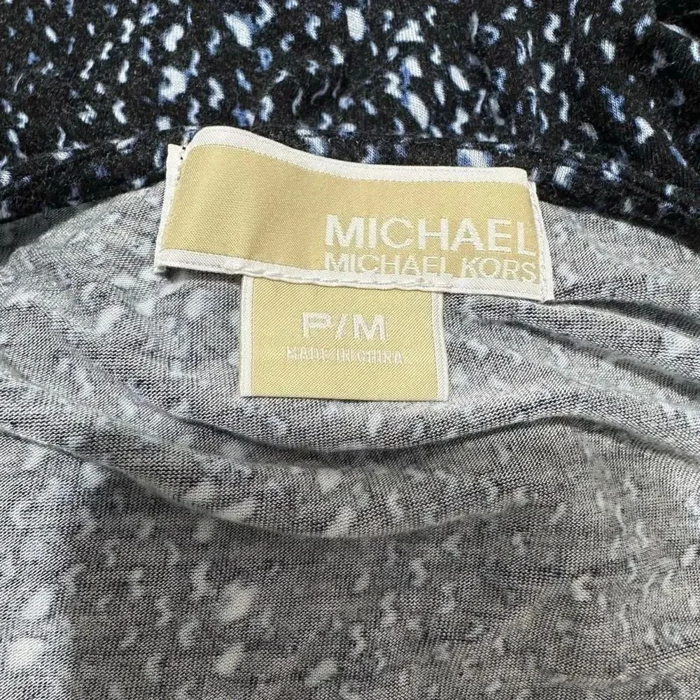 Michael Kors, black and gray, long sleeve blouse size PM or S. A572